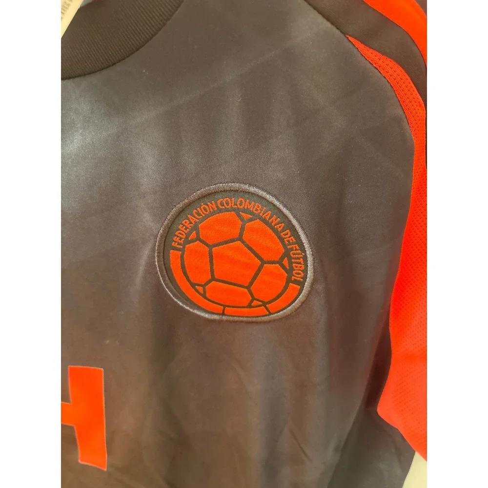 Adidas Colombia Soccer Jersey Black Orange Marisol 4 Slim Fit P95985 Mens Small